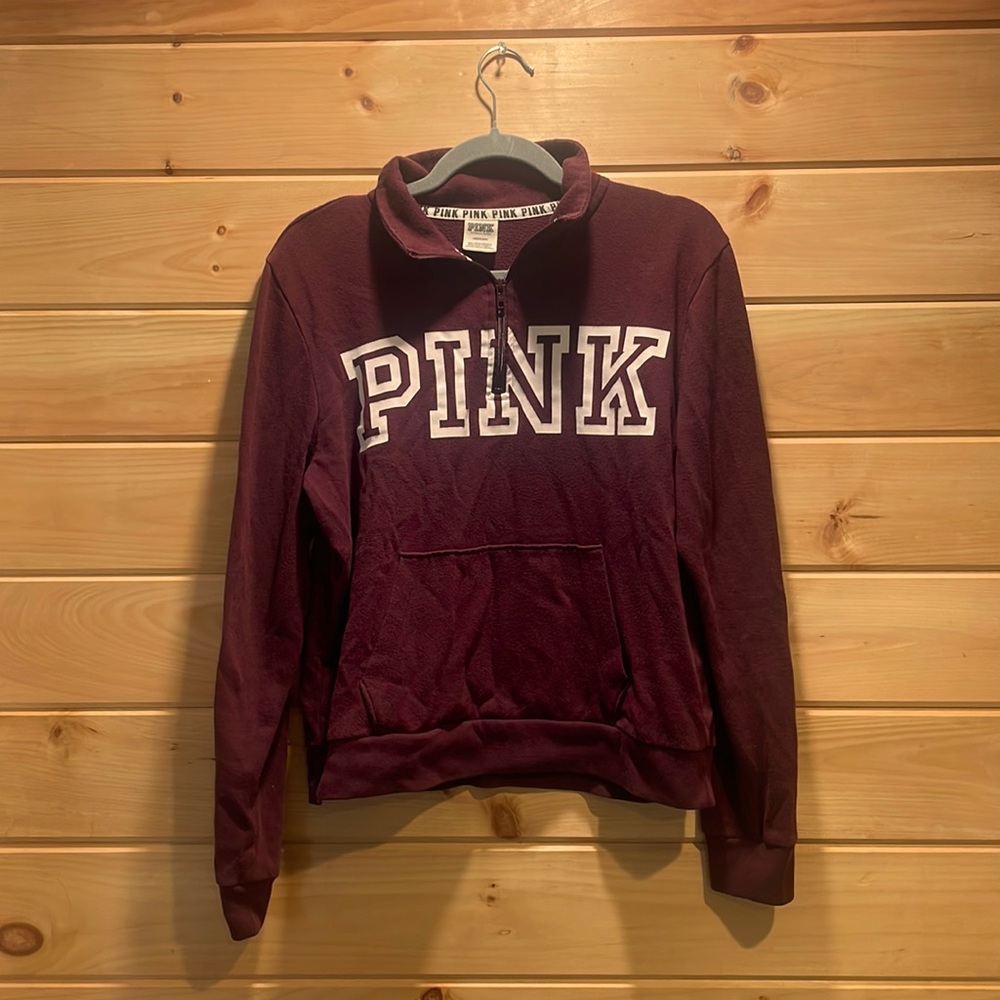 Maroon quarter zip from PINK